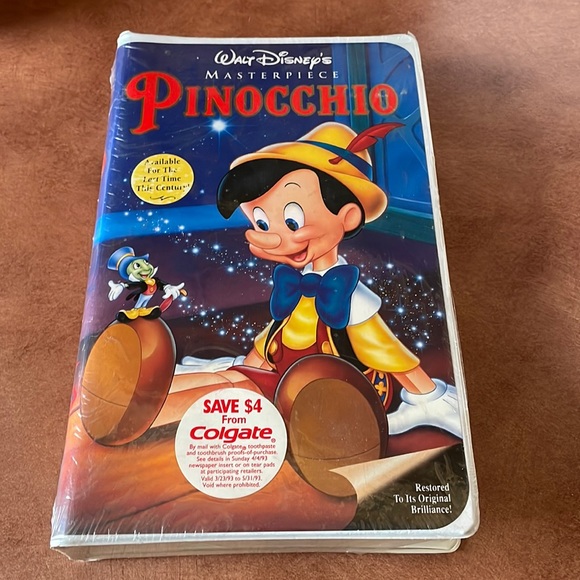 Disney | Media | Pinocchio Vhs Pinocchio New Factory Sealed Walt Disney